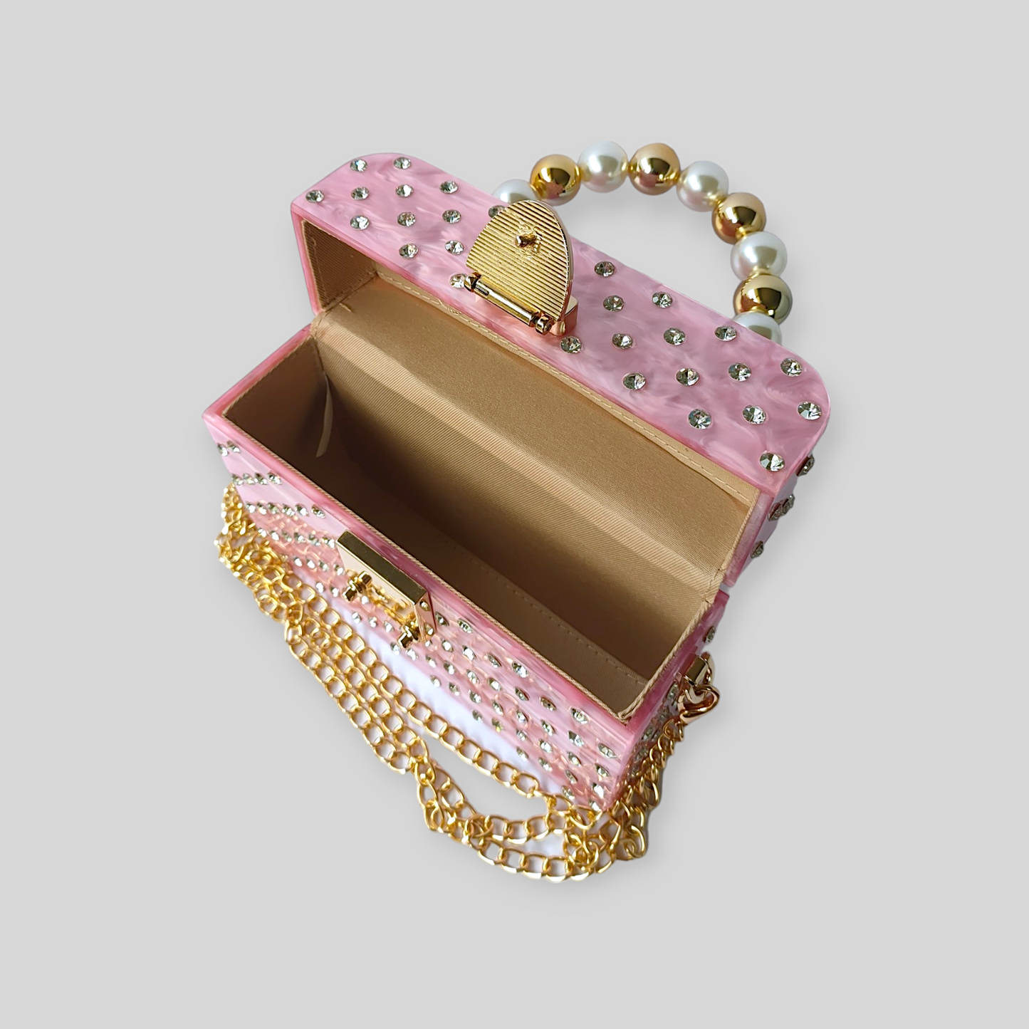 ENCHANT Pink Acrylic Evening Bag