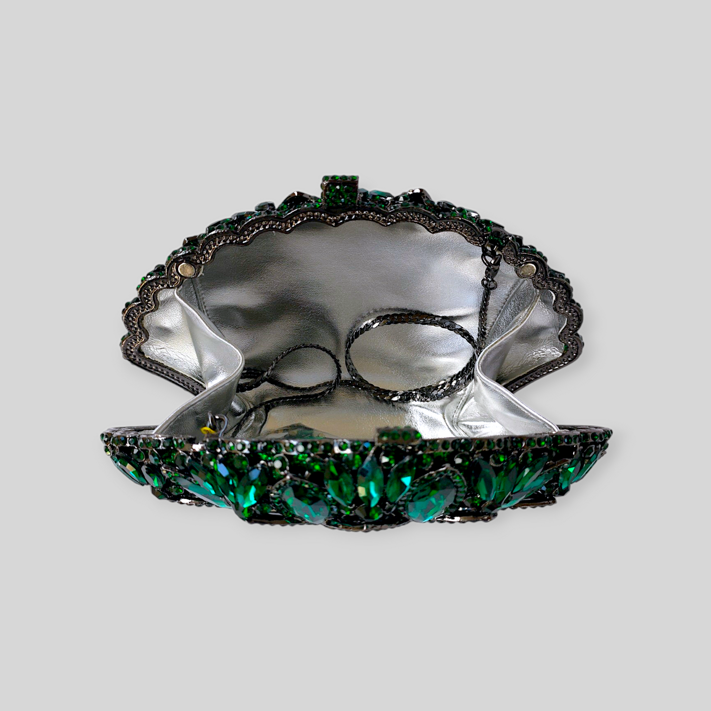 SWANKY Green Crystal Clutch