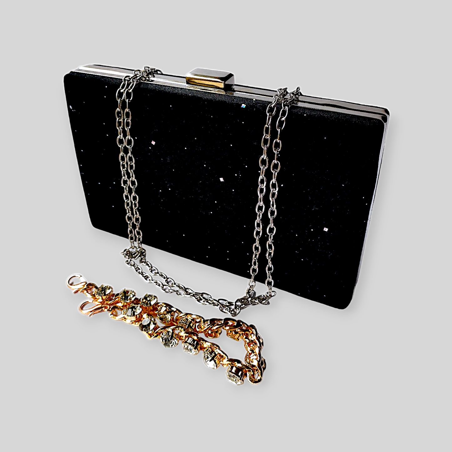 CHARM Black Velvet Clutch