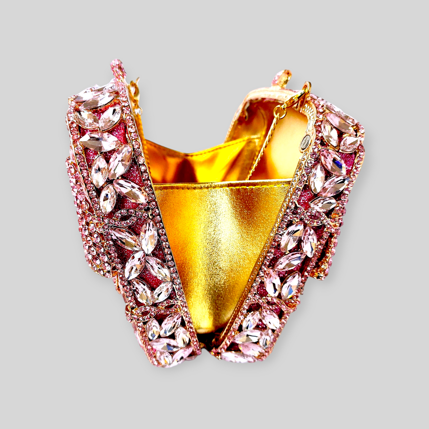 RITZY Pink Crystal Clutch