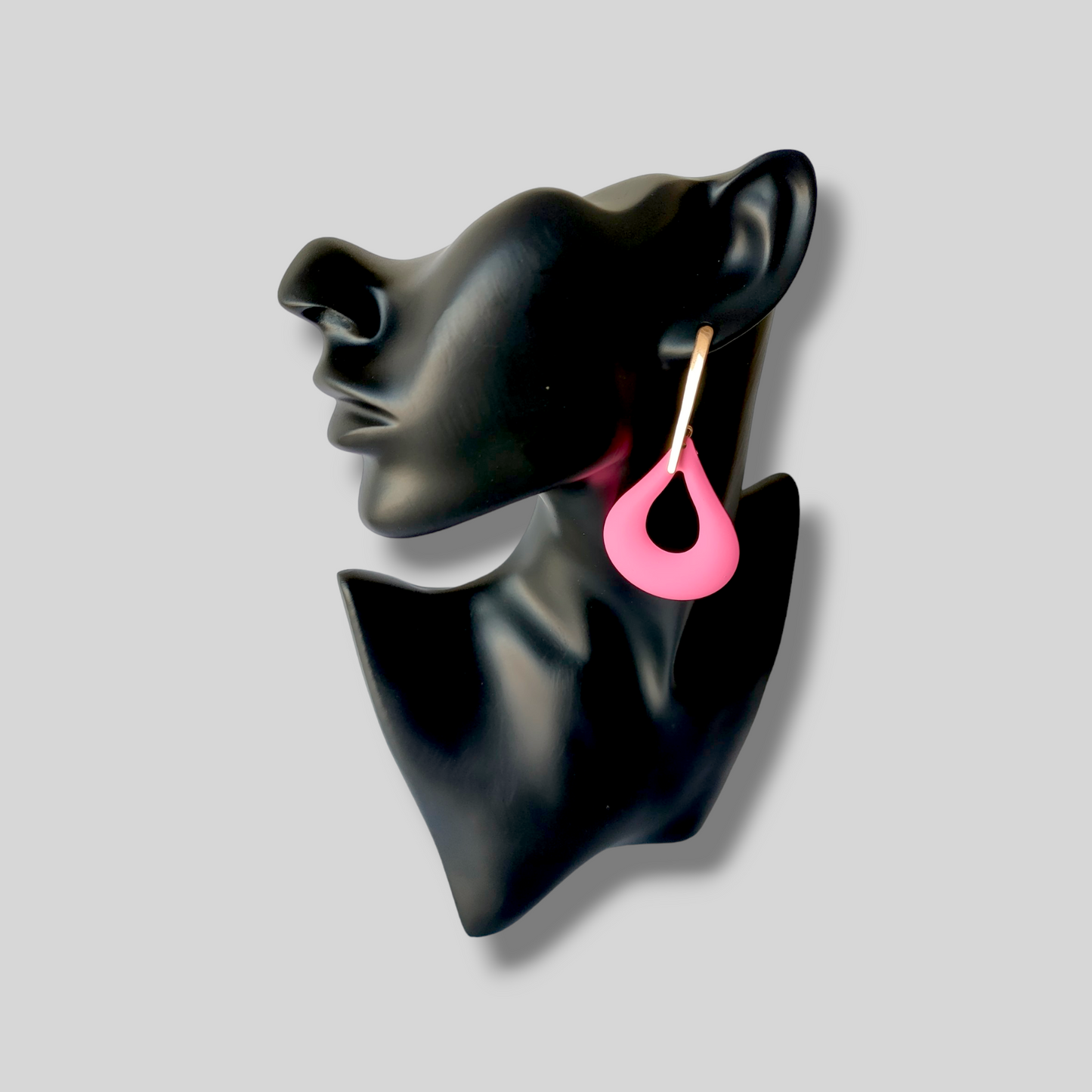 DEW Pink/Gold Drop Earrings