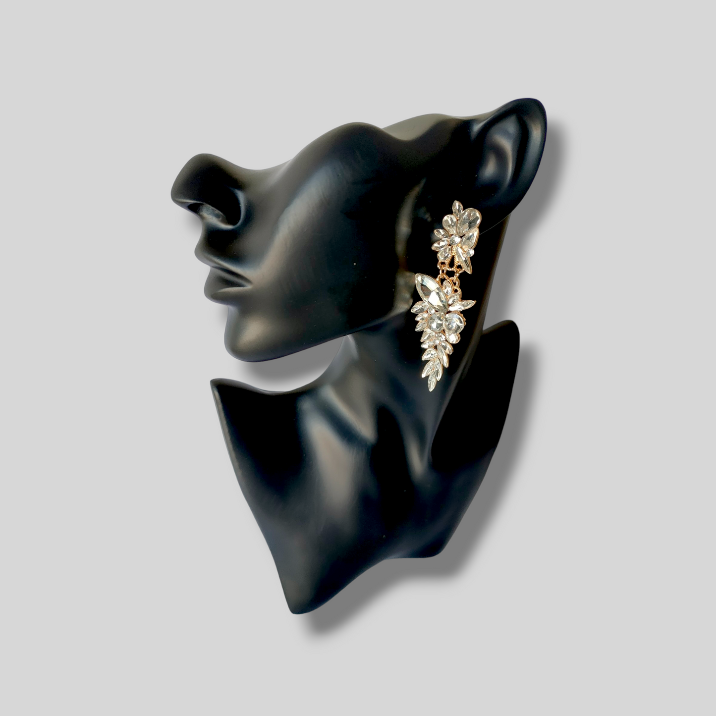 BLOOM Clear Chandelier Statement Earrings