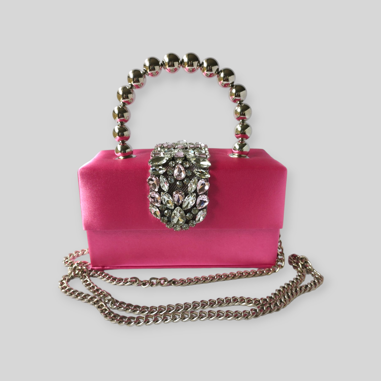 PLUSH Pink Silk Evening Bag