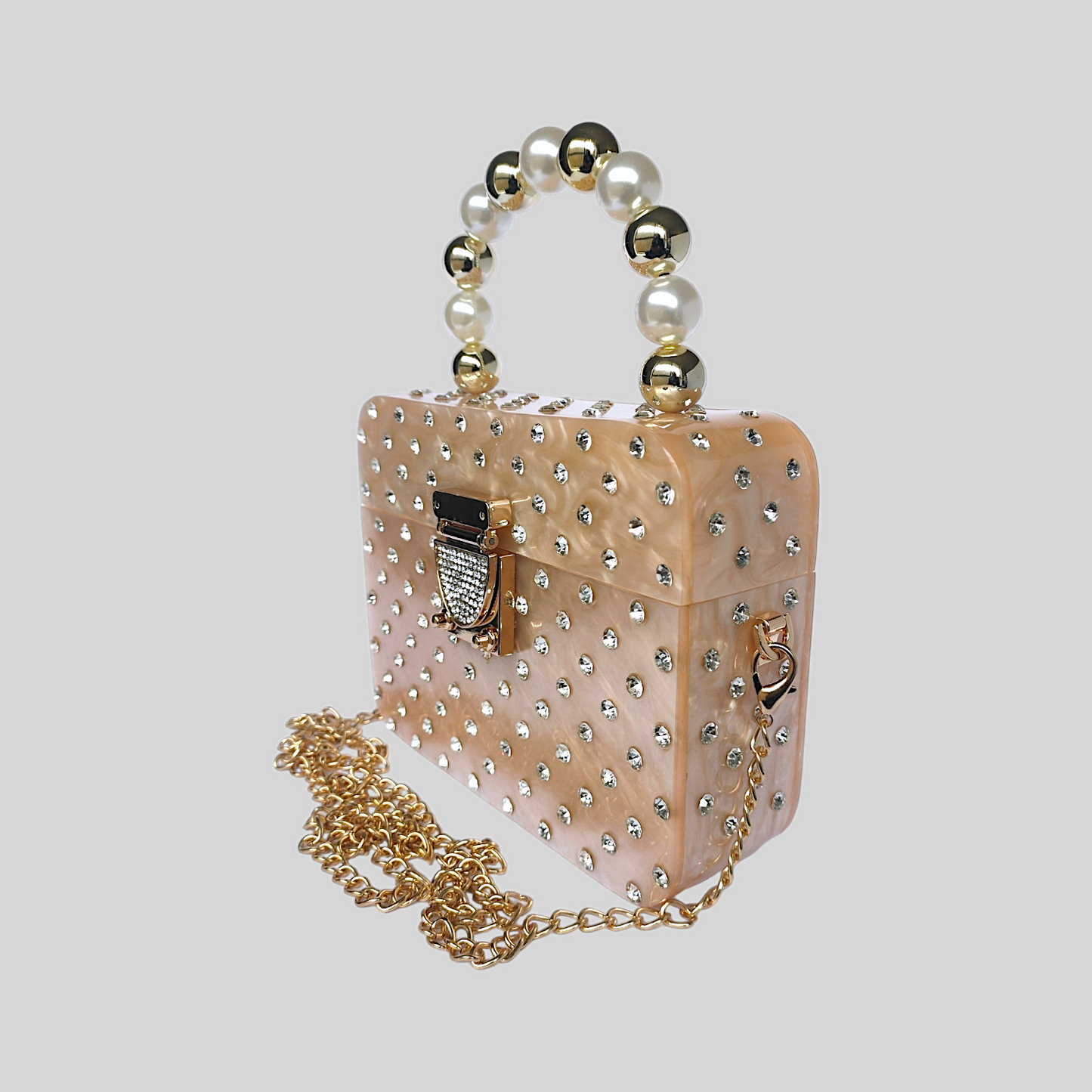 ENCHANT Khaki Acrylic Evening Bag