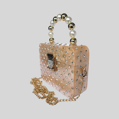 ENCHANT Khaki Acrylic Evening Bag