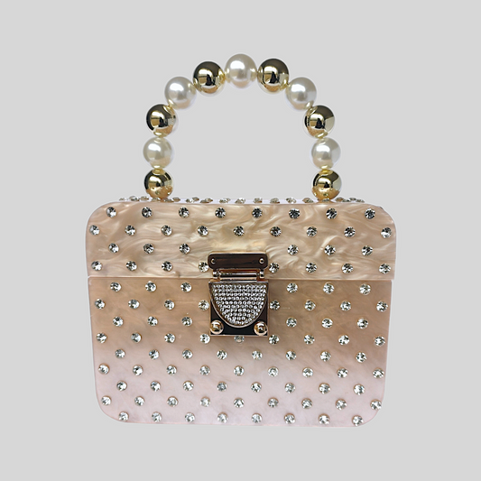 ENCHANT Khaki Acrylic Evening Bag