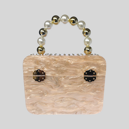 ENCHANT Khaki Acrylic Evening Bag