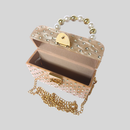 ENCHANT Khaki Acrylic Evening Bag