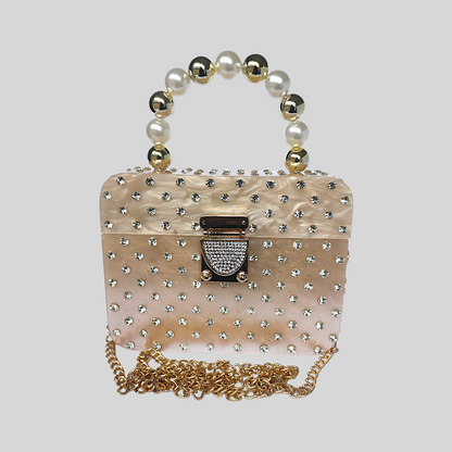 ENCHANT Khaki Acrylic Evening Bag