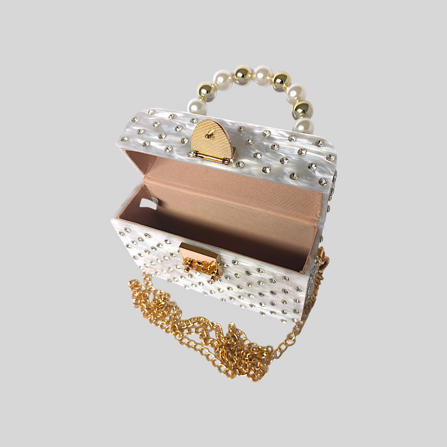 ENCHANT White Acrylic Evening Bag