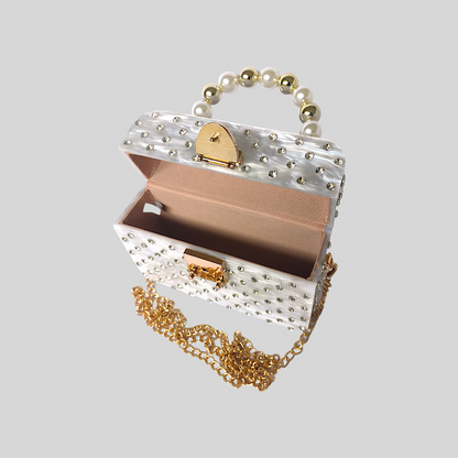 ENCHANT White Acrylic Evening Bag