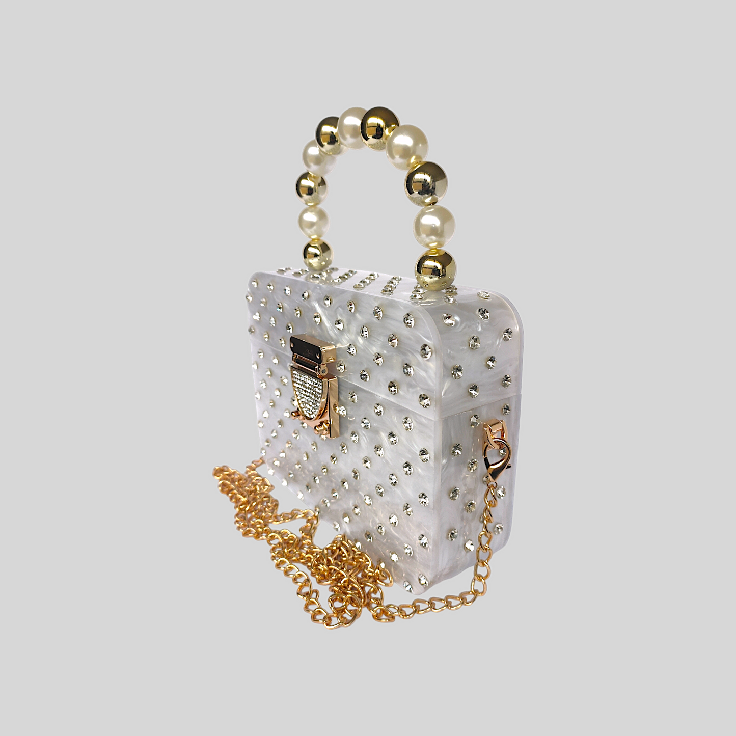 ENCHANT White Acrylic Evening Bag