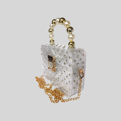 ENCHANT White Acrylic Evening Bag