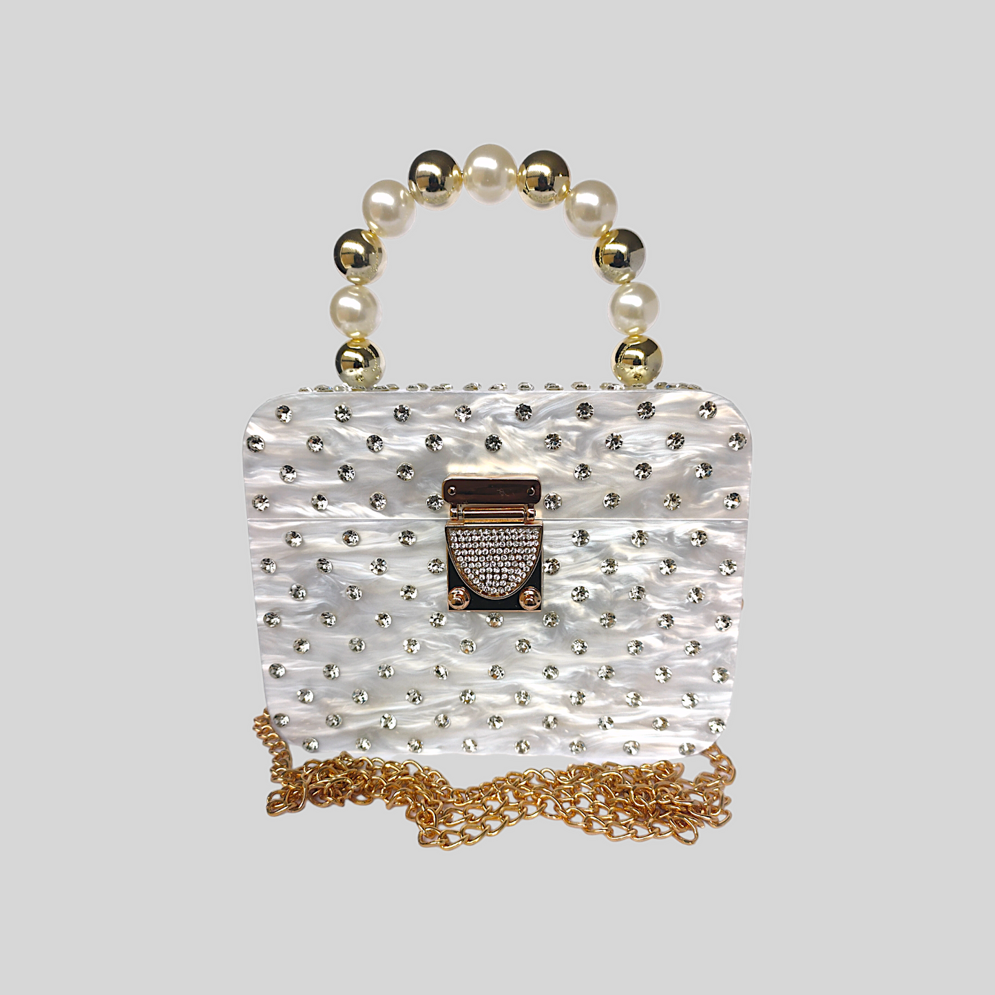 ENCHANT White Acrylic Evening Bag