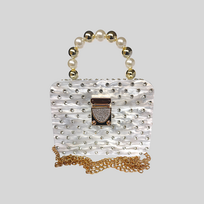 ENCHANT White Acrylic Evening Bag