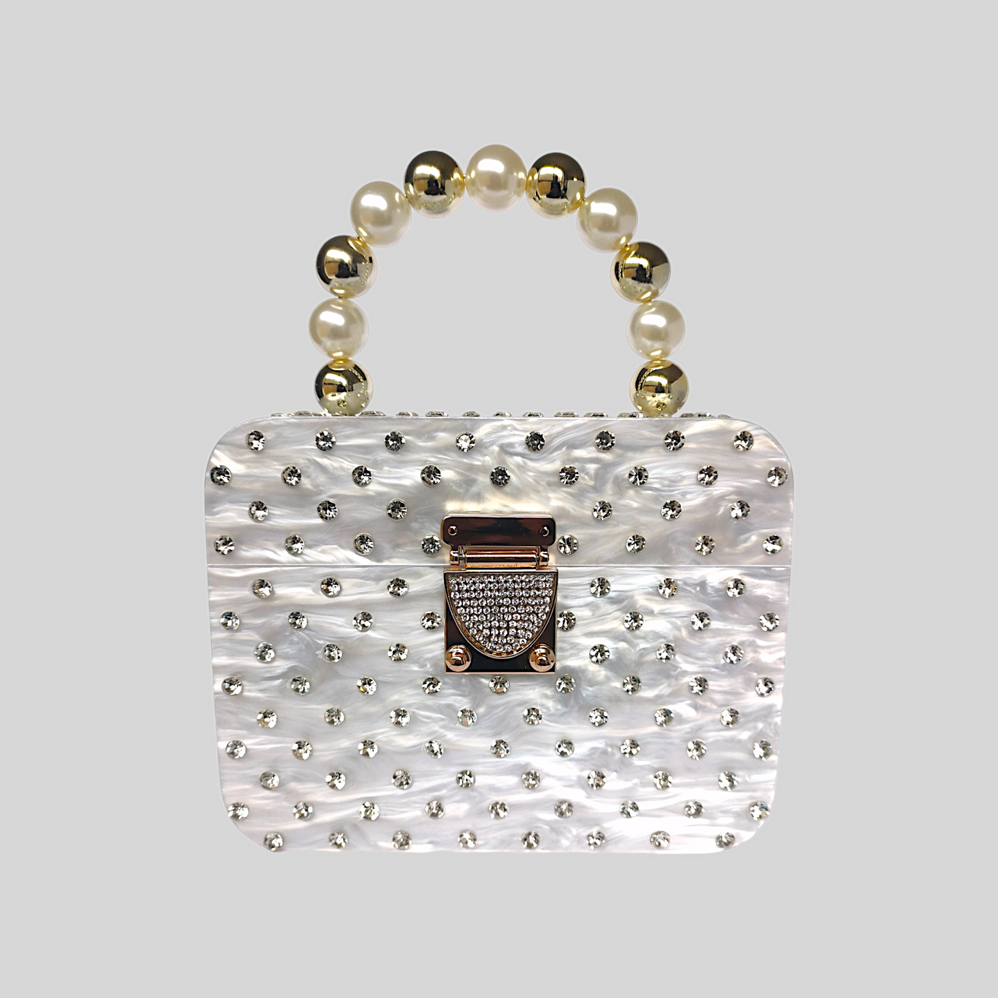 ENCHANT White Acrylic Evening Bag