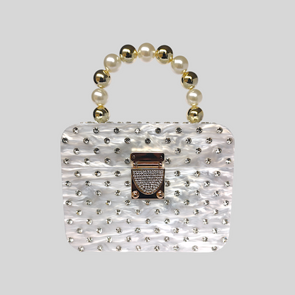 ENCHANT White Acrylic Evening Bag