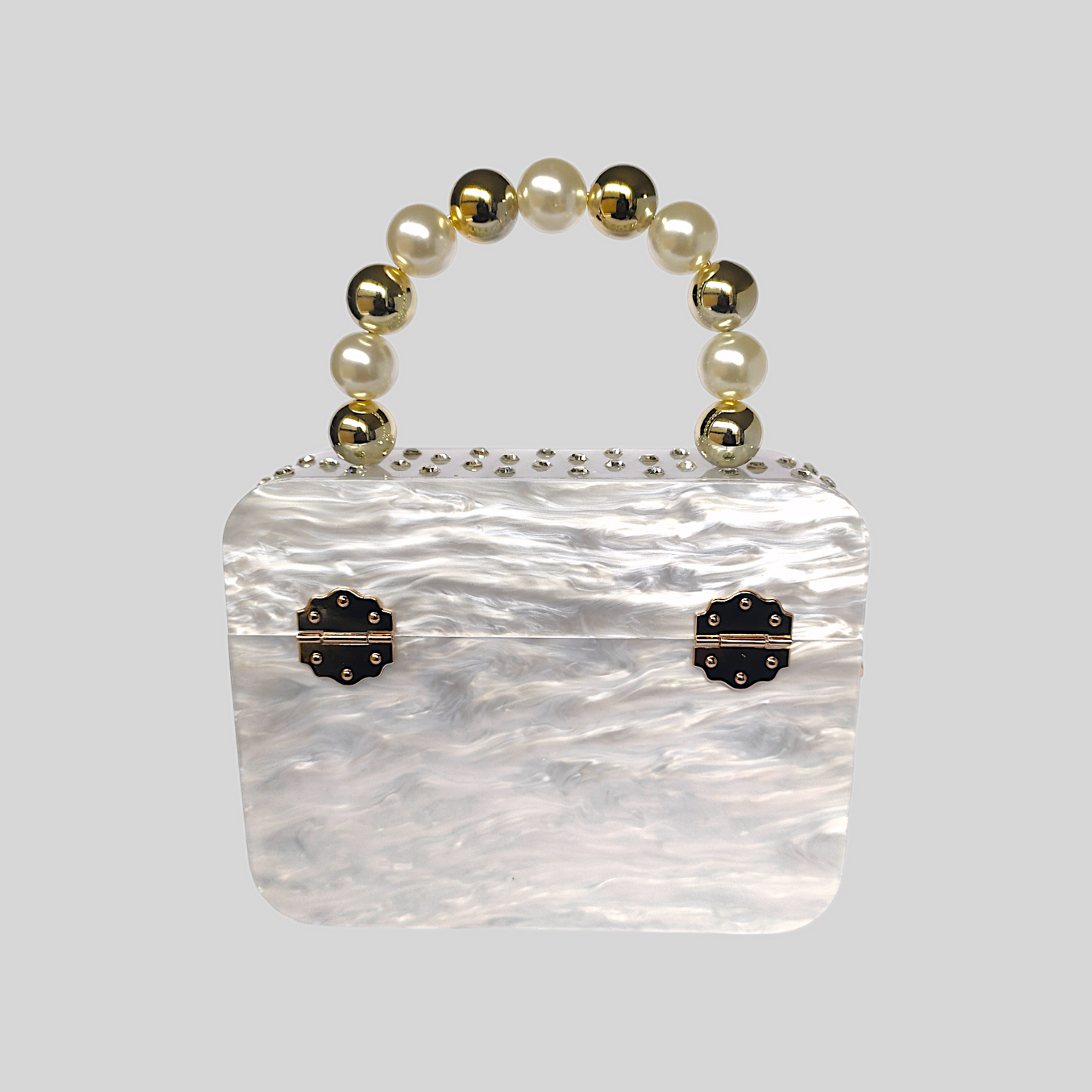 ENCHANT White Acrylic Evening Bag