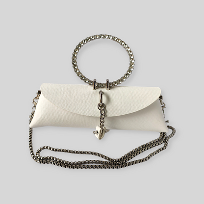 VOGUE White Leather Evening Bag