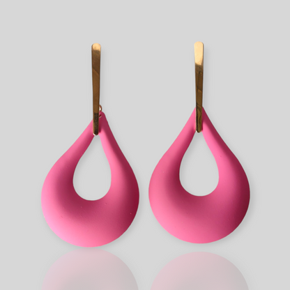 DEW Pink/Gold Drop Earrings