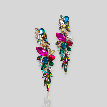 BLOOM Multicolour Chandelier Statement Earrings