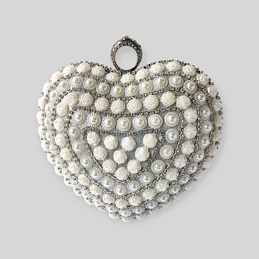 PRISTINE White Pearl Clutch