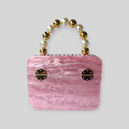 ENCHANT Pink Acrylic Evening Bag