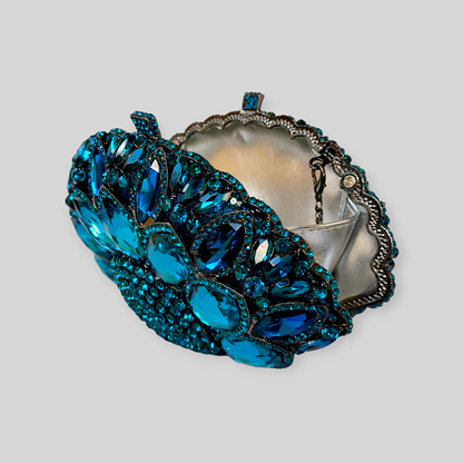 SWANKY Blue Crystal Clutch