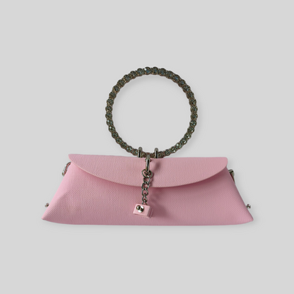 VOGUE Pink Leather Evening Bag