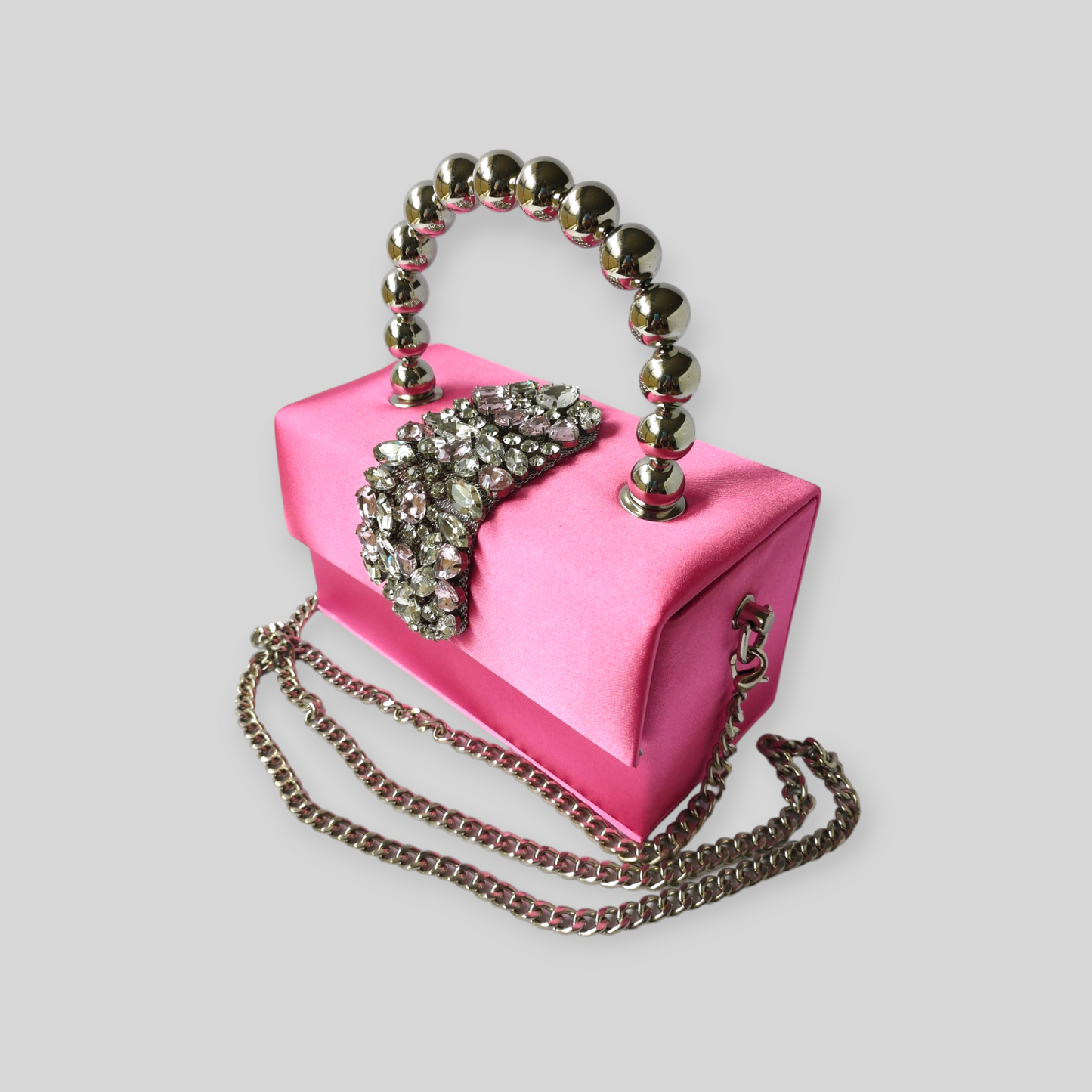 PLUSH Pink Silk Evening Bag