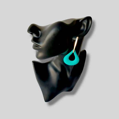 DEW Green/Gold Drop Earrings