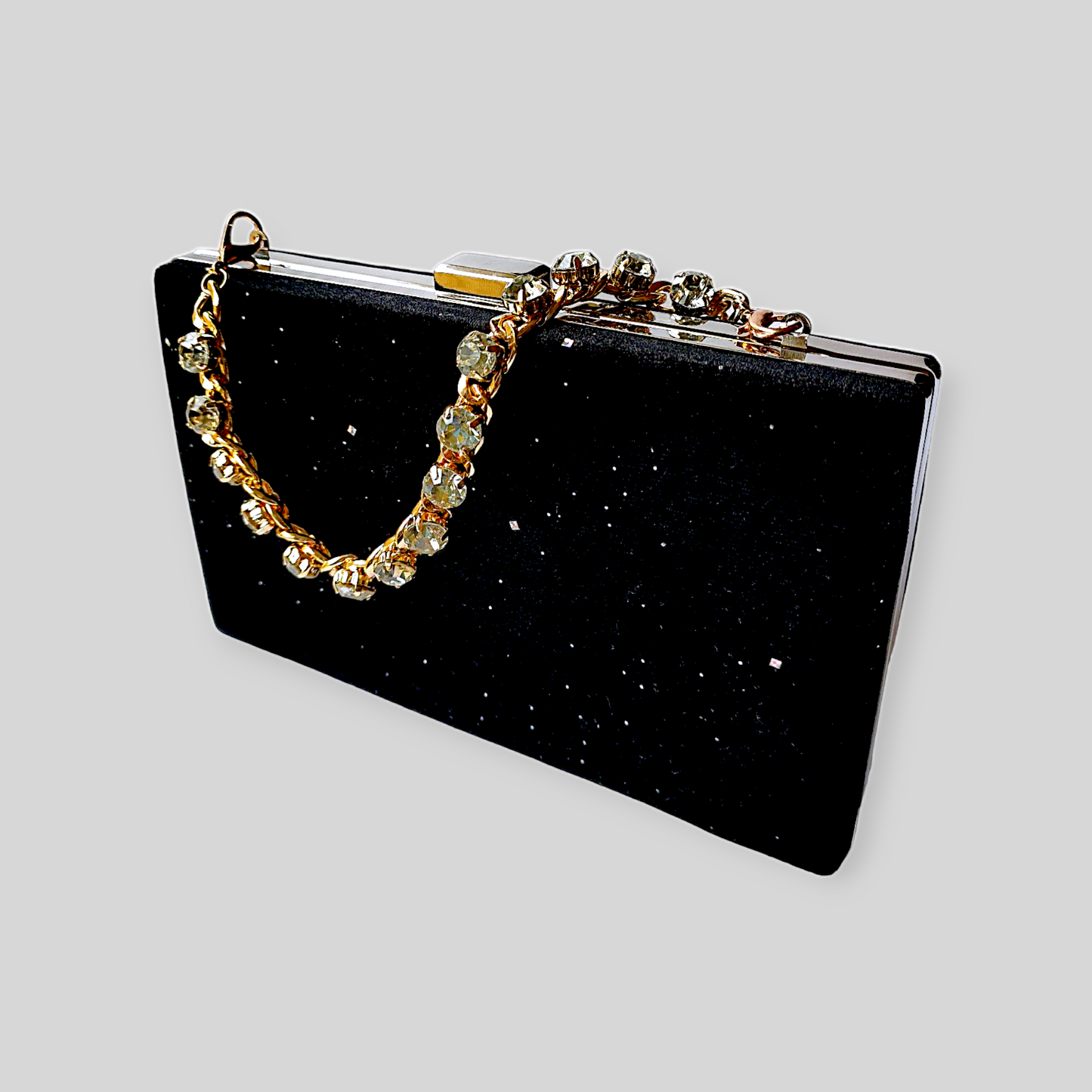 CHARM Black Velvet Clutch