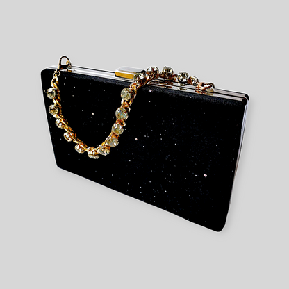 CHARM Black Velvet Clutch