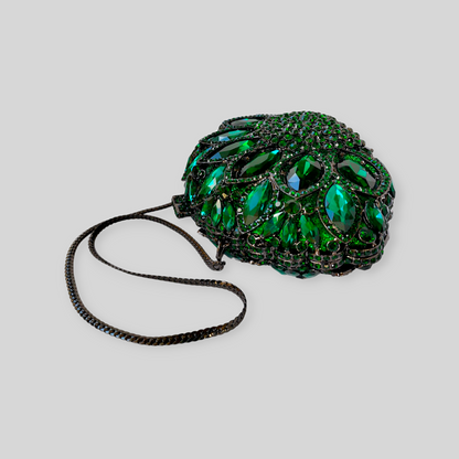 SWANKY Green Crystal Clutch