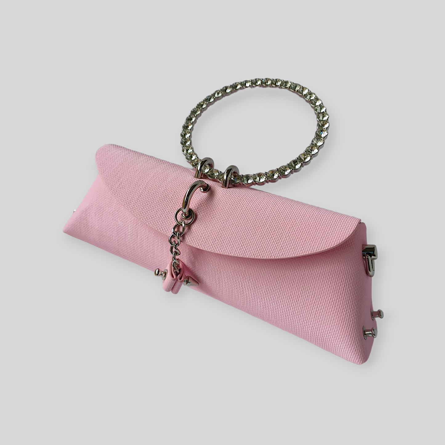 VOGUE Pink Leather Evening Bag