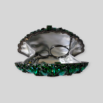 SWANKY Green Crystal Clutch