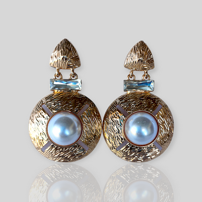 STORM Gold/Clear Drop Earrings