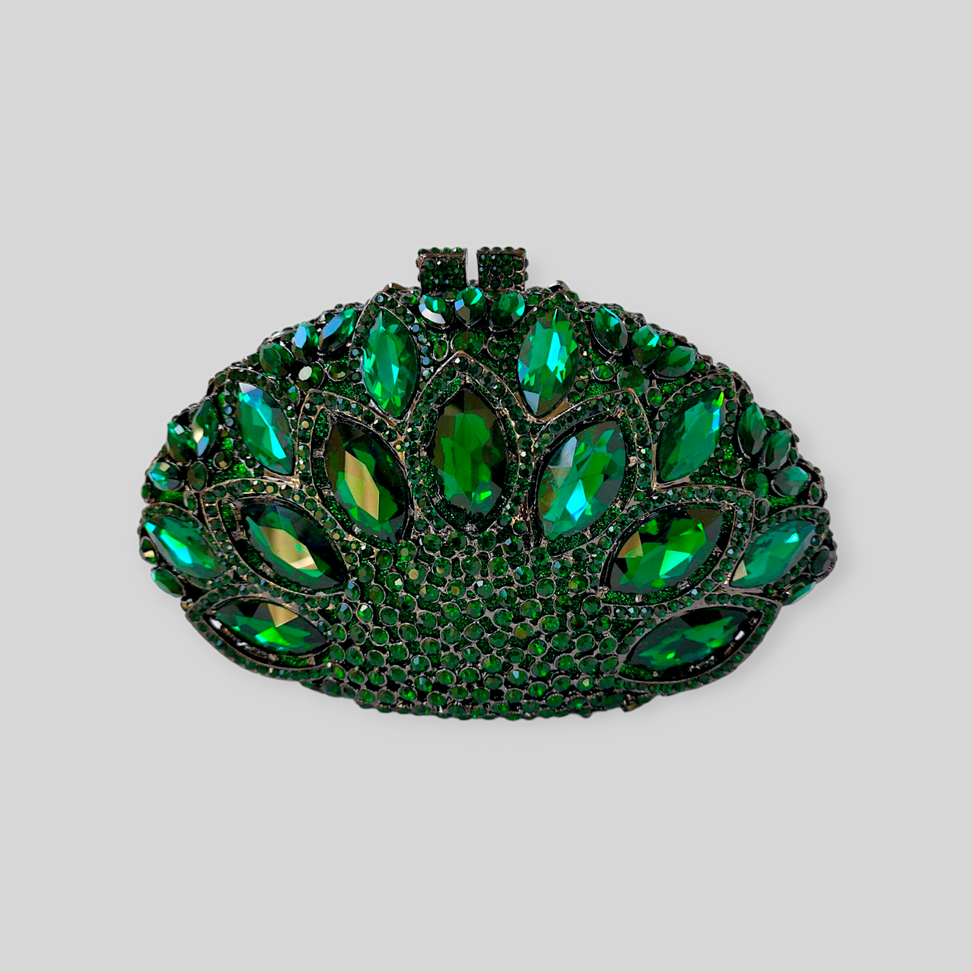 SWANKY Green Crystal Clutch