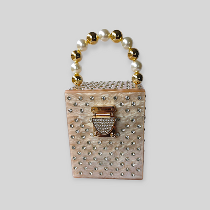 JAZZY Khaki Acrylic Evening Bag