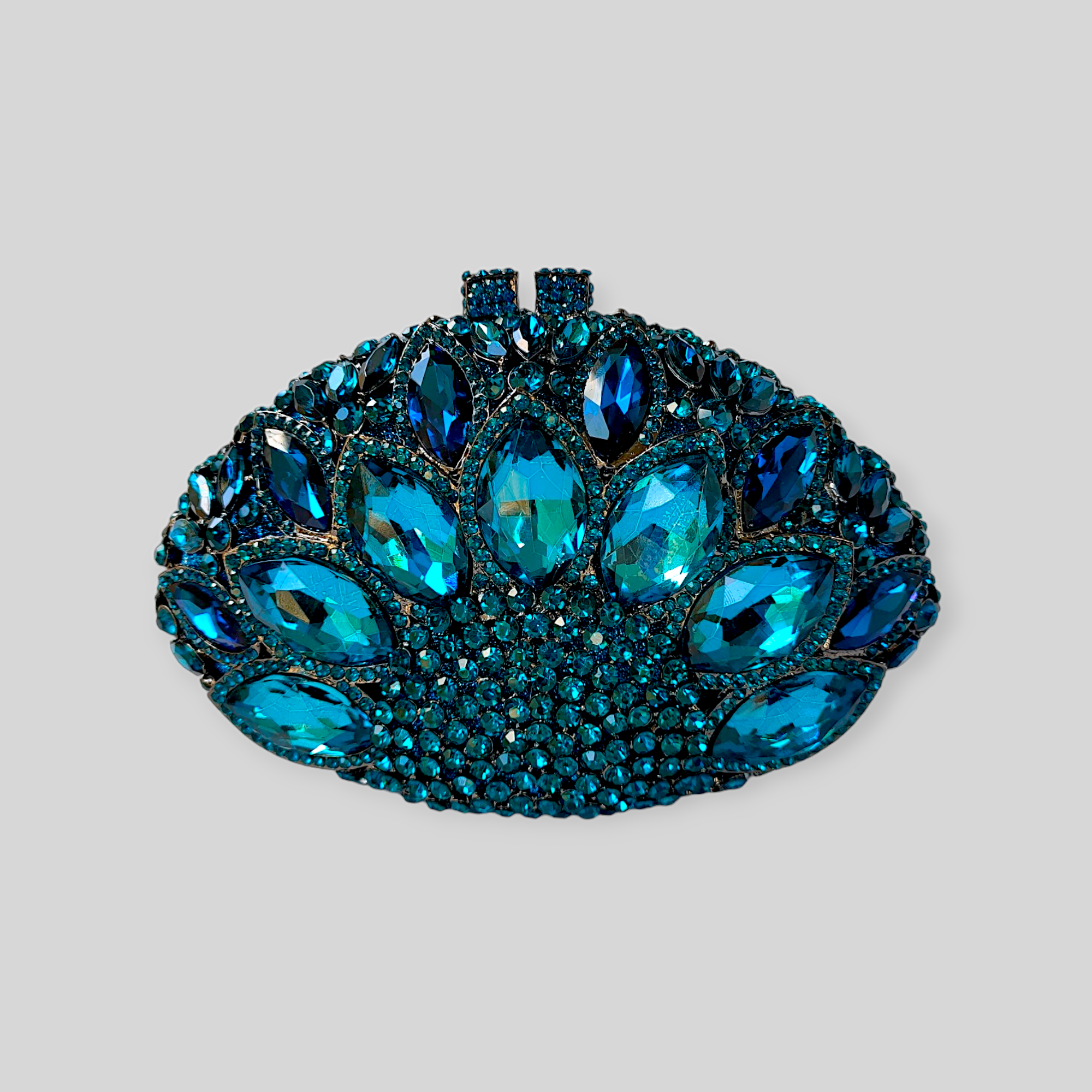 SWANKY Blue Crystal Clutch