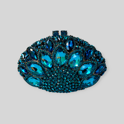 SWANKY Blue Crystal Clutch
