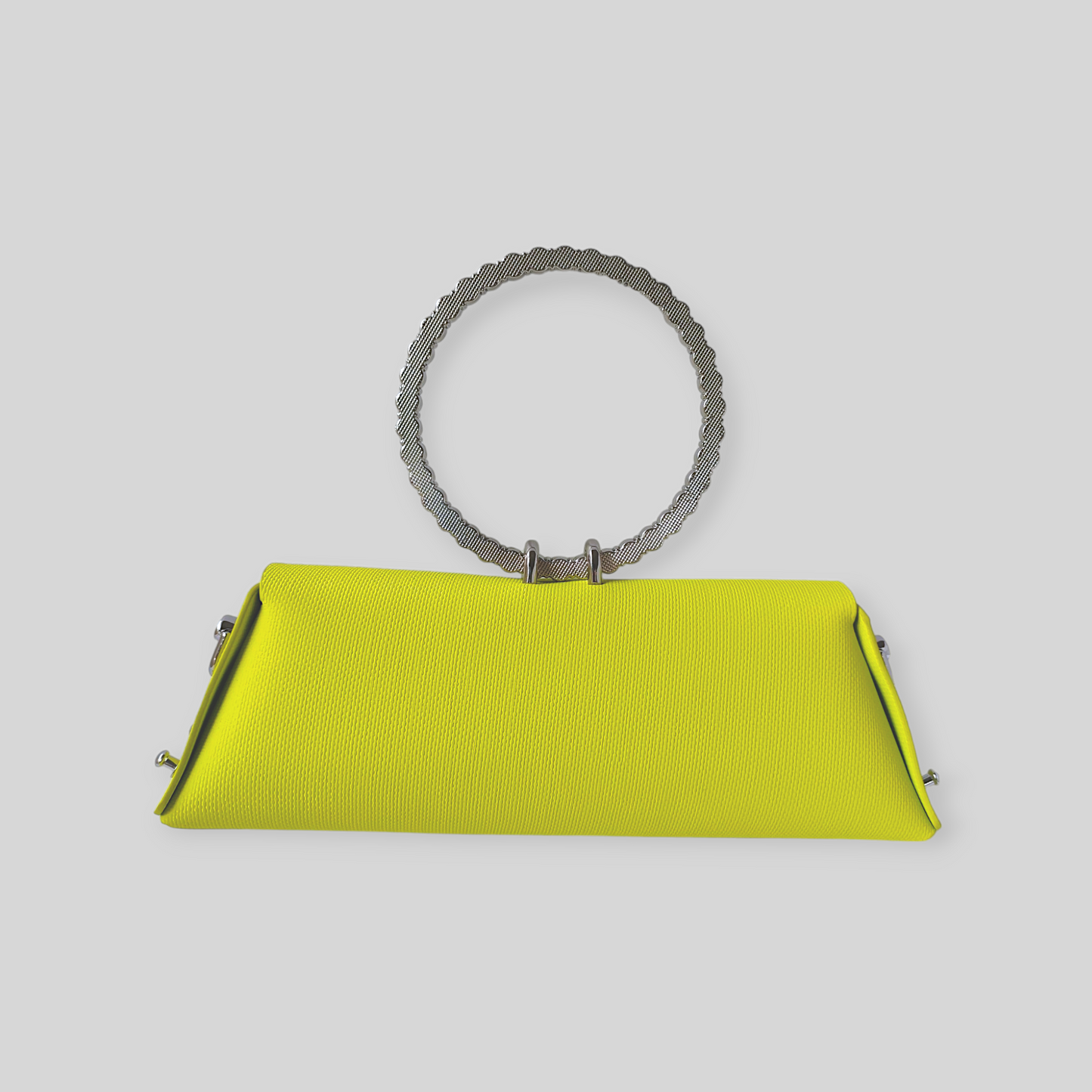 VOGUE Yellow-Green Leather Evening Bag