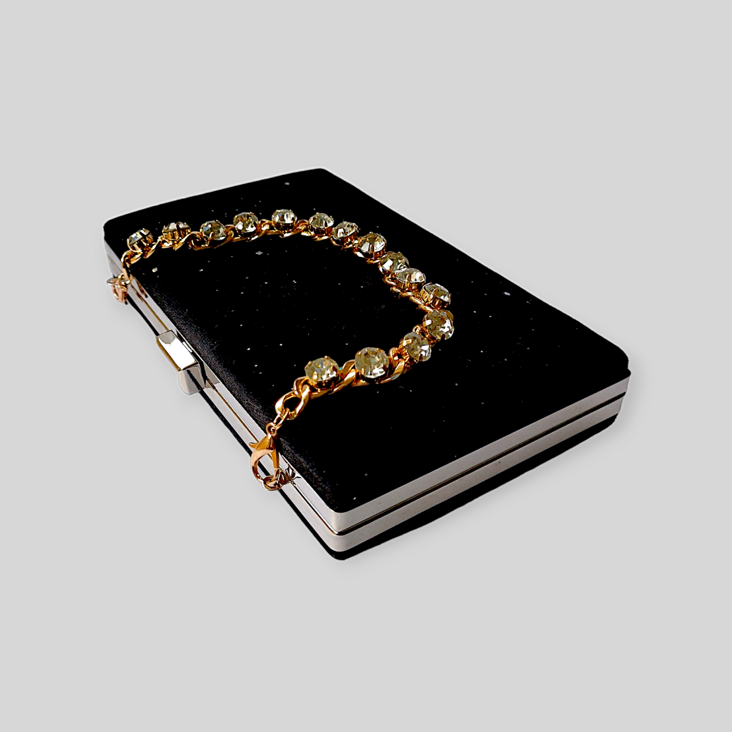 CHARM Black Velvet Clutch