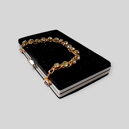 CHARM Black Velvet Clutch