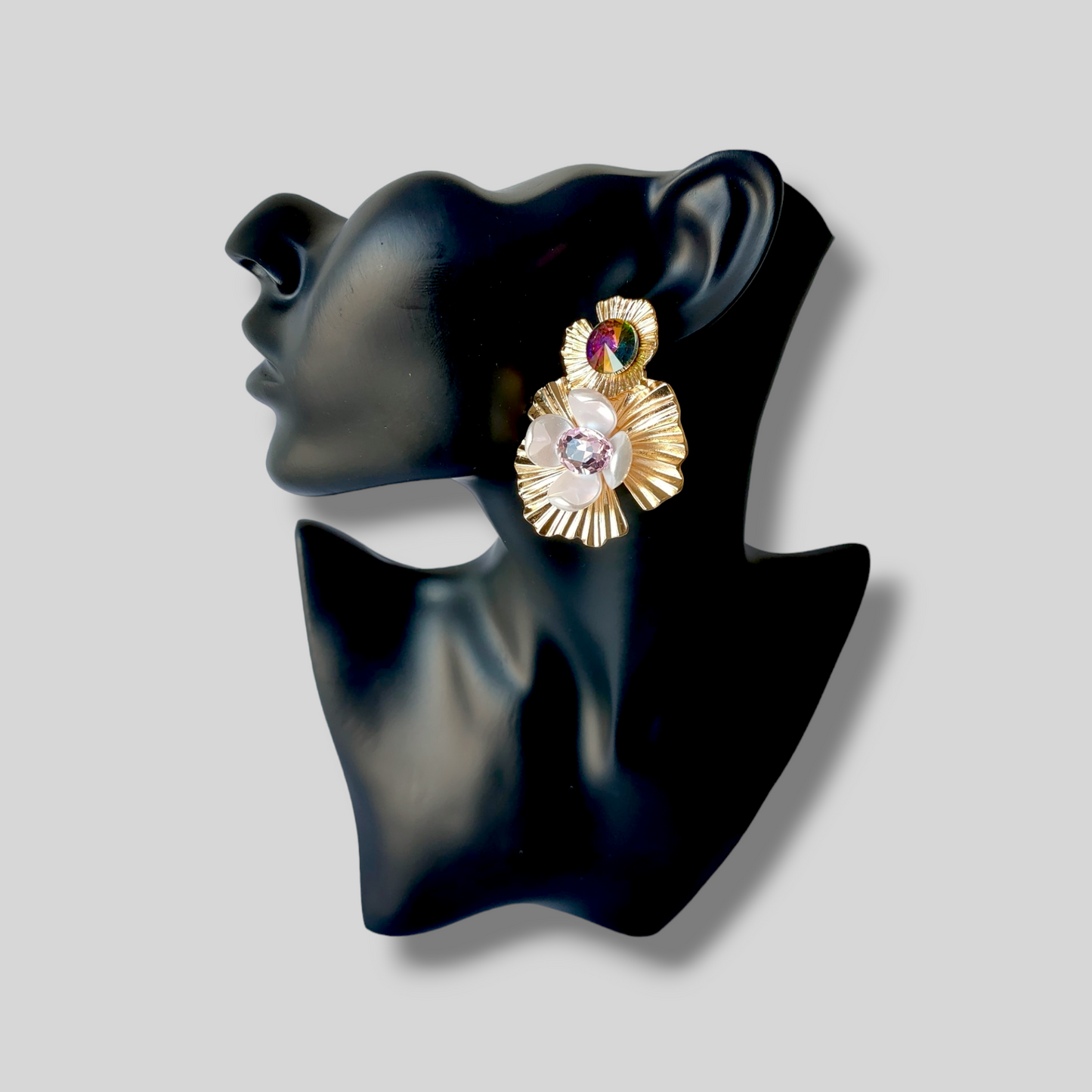 SNOW Gold Statement Earrings