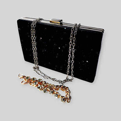 CHARM Black Velvet Clutch