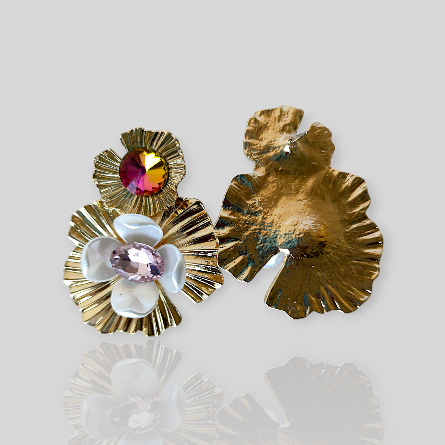 SNOW Gold Statement Earrings