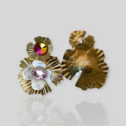 SNOW Gold Statement Earrings