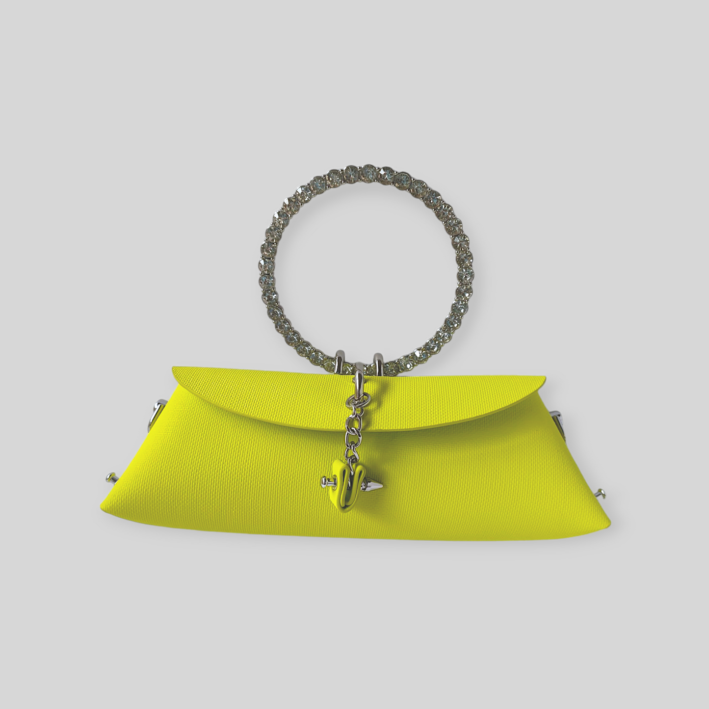 VOGUE Yellow-Green Leather Evening Bag