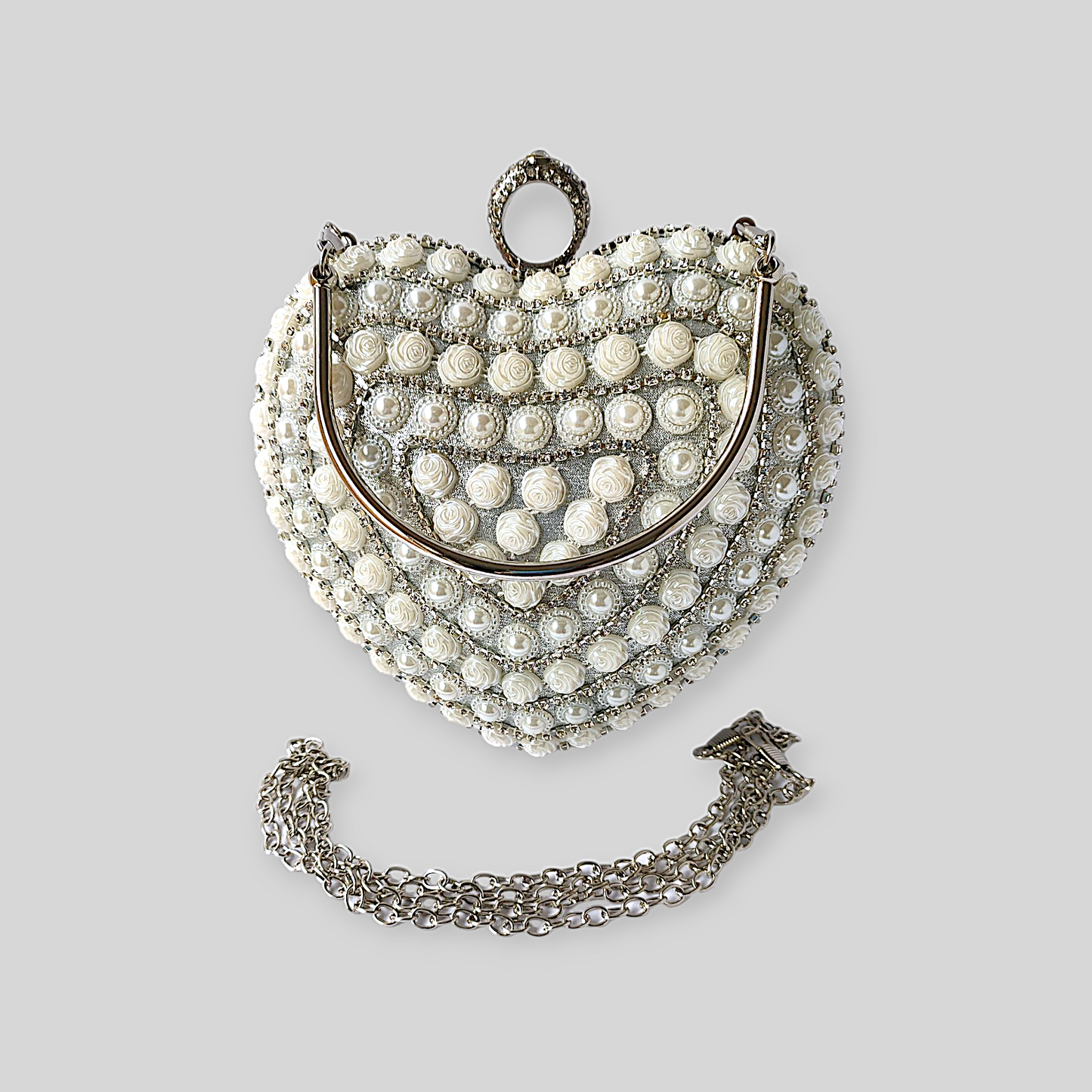 PRISTINE White Pearl Clutch